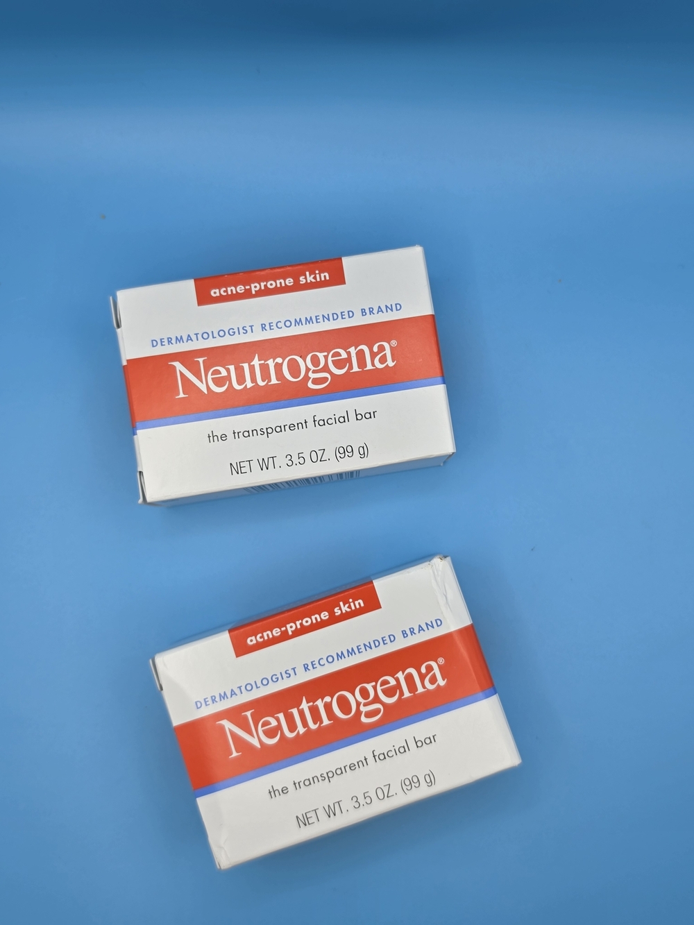 Neutrogena Transparent Facial Bar - White with Red and Blue Accents
